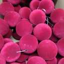 2 Pcs 9 ft Christmas Velvet Ball Garland 3.15 Inch Burgundy Ornaments Garland Xmas Hanging Balls Decorations for Tree Home Indoor Outdoor Mantel Holiday Party Accessories (2, 9 Ft, 3.15 Inch)