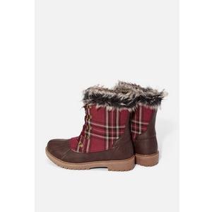 Northside Distressed Leather Amber Cold Weather Fashion Womens Boots - Padded Faux Fur Collar Booties, Chenille Lining, Memory Foam Insole, Rubber Outsole with Welt Construction, Size 40