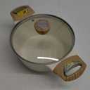 SENSARTE Ceramic Nonstick Stock Pot with Lid, 2.6/4.5/6.6 QT Soup Pot Casserole Pot, Non-toxic Healthy Pasta Pot, Large Cooking Pot Stew Pot, Induction Compatible, PFOA PFAS PTFE Free, White (2.6 QT)