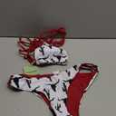 SHESHOW Bikini Sets for Women Cowgirl Style Two Piece Swimsuits Back Lace Up Mid Rise Sexy Bathing Suit (Large)