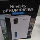 NineSky Dehumidifier, 95 OZ Dehumidifiers for Home, (1000 sq.ft) Dehumidifiers for Basement Bathroom Bedroom with Auto Shut Off, Switchable 7 Colors Light(White)