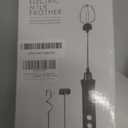 Rechargeable Milk Frother Handheld with 3 Detachable Stainless Steel Whisks, 3 Speed Adjustable Electric Whisk Foam Maker, Handheld Drink Mixer, Frother Wand for Coffee, with Storage and Charging Base (Black)