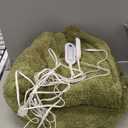 Heated Blanket Electric Blanket Throw - Fast Heating Blanket Throw Double Sided Sherpa Ultra Soft Cozy with 10 Heating Levels & 2-10 Hours Auto Off, Mashine Washable, 50 x 60 Inches, Green