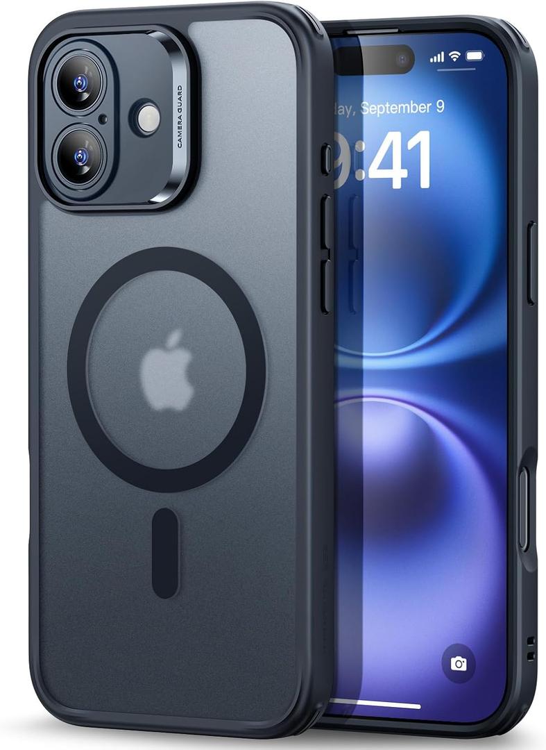 3 x ESR for iPhone 16 Pro Max Case (4 in 1) Set, Translucent Matte Case with Screen Protector, Compatible with MagSafe, Military-Grade Protection, Classic Series,Frosted Black