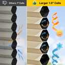 LazBlinds No Drill Blackout Cellular Shades, 29" W x 48" H, Beige