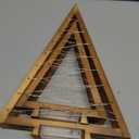 2 Pack Wood Tabletop Christmas Trees with Lights, Christmas Decorations Indoor, Modern Farmhouse Christmas Decor Small Trees for Table, Mantle, Shelf (13.4" and 10" Tall)