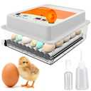 OBI-36 Egg Incubator for Hatching - 36 Eggs - Stable Temperature & Humidity Control with Eggloo Insulation, Candler - Ideal for Families and Farms - Suitable for Chicken, Duck, Quail Eggs (Orange)