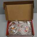 BLOOMWIN Window Lights Christmas Decor Ring Lights with Ornament LED Curtain Lights Indoor Outdoor USB 9.8ft Warm White Christmas String Lights Hanging 3D Novelty Xmas Tree Home Garden Decorations