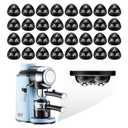 Self Adhesive Appliance Sliders 32 Pack Kitchen & Furniture Rollers | Move Small Appliances Easily 360° Glide No Tools Peel Stick 12lbs Per Wheel