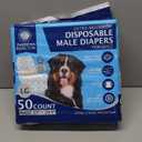 American Kennel Club Male Dog Wrap, Disposable Diapers with Wetness Indicator, Large, 50 Count (Large Waist 25 - 29.5 in)
