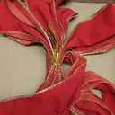 JOYIN 3 PCS Christmas Red Velvet Bows 14" x 12", Large Xmas Golden Edged Red Velvet Bow Tree Decor for Christmas Home Wreath Decoration