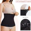 AOSBOEI Waist Trainer Shapewear Tummy Control Waist Cincher Girdle Body Shaper Postpartum Recovery Belt Belly Band Wrap (Black, XL)