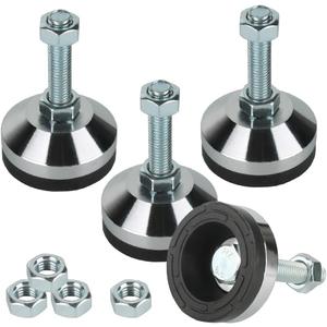 Heavy Duty Leveling feet,Machine Leveling feet 2.36" Dia Base,Leg Leveler M12 Thread, 1300 Lb Capacity,Capacity for Machine,Workbench, Cabinet,More  D60xM12xH50,4 Pack,Black