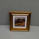 upsimples Vintage 5x5 Picture Frame, Antique Gold Frames Display 4x4 with Mat or 5 x 5 Without for Wall or Tabletop Decor, 1pack