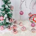 41ct Large Christmas Balls Shatterproof Hanging Decorations Set for Xmas Tree Garland Ornaments (Pink, 2.36''/60mm)
