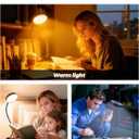 Clip on Light,10 RGB Colors&10 Brightness Clip on Lamp,500LM Bright Reading Light for Bed,Clip on Desk Lamp Reading Lamp with USB Adapte for Bed/Headboard/Bedside/Desk/Puzzle/Craft