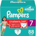 Pampers Diapers - Cruisers 360 - Size 7, 88 Count, Babyproof up to 100% Leakproof Pull-On Diaper