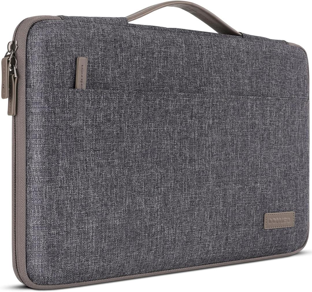DOMISO Laptop Case Laptop Sleeve Cover for 16 inch MacBook Pro M4/M3/M2/M1 Pro/Max A3403 A3186 A2991 A2780 A2485 A2141,Compatible with 15.6 inch HP Lenovo Dell XPS 16 with Scalable Handle,Dark Grey