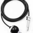 J Bryant Fitness Gym Replacement Cable Screw Bolt Cables Fitness Pulley Thick 5mm Heavy Duty Steel Wire Rope for Home Gym Cable Pulley Machine Accessories (118", Black)