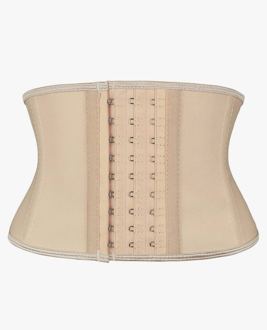 Super Short Torso Waist Trainers Cincher Corset Tummy Shaper Slimming Latex Girdle M