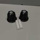 Metal Matte Black Shower Knob 2 Piece Replacement, Compatible with Price/Pfister Verve Tub Shower Handle, 2 Faucet Handle Trim Kit, for 12 Tooth 9.5mm Valve stem, Height 2.35 in Width 2.35 in