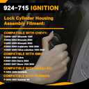 924-715 US-312L 924-713 Ignition Assembly | Lock Cylinder Switch & Cylinder Housing & Starter Switch | Compatible with Chevy Silverado Suburban GMC Sierra Cadillac 2001 2002 2003 2004 2005 2006 2007