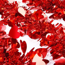 Valentines Day Decor 33Ft Tinsel Red Heart Garland Glitter Metallic Twist Valentine Decorations for Indoor Outdoor Holiday Home Tree Mantle Party Office Parade Floats Ornaments - Red 1