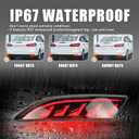 2PC Rear Bumper Reflectors Light,Brake Tail Light Lamps Compatible with for Ford Focus 2012-2018 & Hatchback 2012-2014Not fit ST SEL,LED Reflector DRL Turn Signal Lights Kit (Smoked)