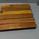 Pack of 20 Deck Tiles, Solid Acacia Wood Floor Tiles, Patio Tiles Outdoor Interlocking Waterproof All Weather (12" x 12" - 6 Slat, Golden Teak, 20)