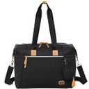 Dikaslon Diaper Bag Tote with Pacifier Case and Changing Pad, Large Travel Diaper Tote for Mom and Dad, Multifunction Baby Bag for Boys and Girls, Black