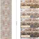 Runner Rug 2x8 Runners for Hallways Non Slip Washable, Vintage Hallway Runner Rugs for Living Room, Low Pile Soft Hallway Rug for Kitchen Bedroom Laundry Room Rug(Orange,2'x8')
