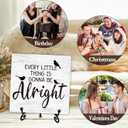 Inspirational Desk Decor Sign, Every Little Thing Is Gonna Be Alright,Wooden Sign With Metal Stand, Three Little Birds Sign Gifts, For Home Office Desk Decor,Uplifting Gifts For Family Coworker, A16