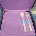 Fimibuke Kids Bento Lunch Box, Leakproof Toddler Bento Box with 8.5 OZ Insulated Food Jar, Lunch Bag, Kids Water Bottle, 3 or 4 Compartment Container for Back to School Toddler Girls Boys