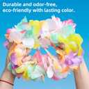 2 x Premium Hawaiian Flower Lei, Vibrant Tropical Necklace with Durable Hypoallergenic Fabric, Ideal for Moana Birthdays, Beach Themes & Summer Celebrations(4 Pack)