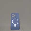 Liquid Silicone Case for iPhone 15 pro with Magnetic Ring Stand, Upgraded Camera Lens Protection, Mil-Grade Drop Shockproof, Anti-Scratch Microfiber Lining Silicone Case (Azure Blue)