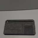 Suede Car Sun Visor Organizer with Multi-Pocket Net Zipper, Glasses Case, Sunglass Holder (Grey)