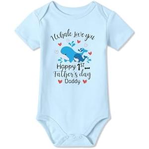 BesserBay Baby Happy 1st Father's Day Bodysuit Infant Fathers Day Onesie 0-3 Moths