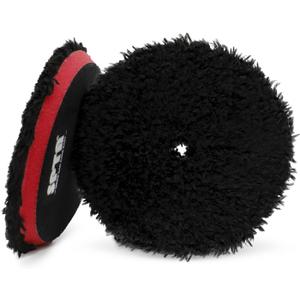 SPTA Microfiber Polishing Pad, 2Pcs 6Inch 150mm Microfiber Cutting Finishing Disc with Hook & Loop Backing for Car Buffer Polisher Cutting Buffing Waxing and Polishing