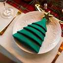 Cloth Napkins 18x18in, 6 Pieces, Green