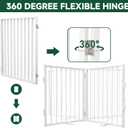 Snagle Paw Freestanding Dog Gate, 40" W x 36" H, 2-Panel, White