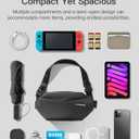 Inateck Sling Bag X, Multi-pocket Crossbody Shoulder Chest Bag with Adjustable Shoulder Strap, Water-resistant Waist Fanny Pack for Men, Women, Travel, Daily Use, Cycling, Hiking, Black, Large