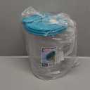 Sterilite 0488 One-Gallon Round Pitcher, Clear Base with Blue-Atoll (Teal) Lid and Tab