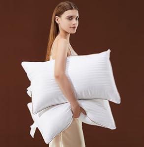 Bafode Bed Pillow, Pillows King Size Set of 2, Hotel Pillows for Bed, Soft Down Alternative Pillow for Side Sleepers, Back or Stomach Sleepers