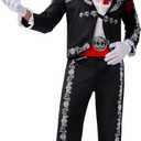 Spooktacular Creations Halloween Mens Day of The Dead Costume, Mariachis Skeleton Costume (Small)