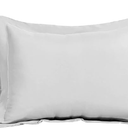 Pillow Sham Light Grey Solid 20x30 Inch Set of 1 Queen Cotton Pillow Shams 600-TC Long Staple Sateen Weave Silky Soft & Breathable 100% Cotton Pillow Palletts