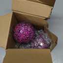 M METERXITY 3-Pack Decorative Ball for Bowls, 2.4 Inch Mosaic Glass Balls Decorative Glass Orbs for Home Decor/Dining Tables/Wedding Party/Coffee Table/Centerpiece Decor [Purple]