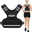 KUKZO Adjustable Weighted Vest Woman Men, 20-32lb Weight Vest with 6 Ironsand Weights for Strength Training Rucking Running Walking Fitness Workout, Black