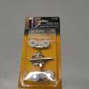 Prime-Line N 6847 Pocket Door Roller Assembly, 3/4 In., Flat, Plastic Wheels on Steel Bracket (2 Pack) (Mill)