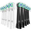 10 Pcs Replacement Toothbrush Heads Compatible with Oral B iO Brush Heads Compatible with Oral B iO 3/4/5/6/7/8/9/10 Series Electric Toothbrushes(Black/White) 1 Count (Pack of 10) Black White