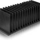 Desk Mail Organizer Wood File Holders 15 Slots Desk Organizer Countertop Letter Sorter Desktop Mail Paper Holder Folder Filing Cell Phone Document Storage Tray(Black)